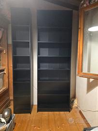 libreria nera effetto rovere