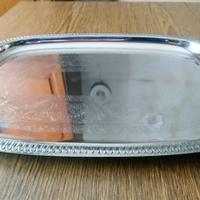 Vassoio inox Alessi anni'70. 