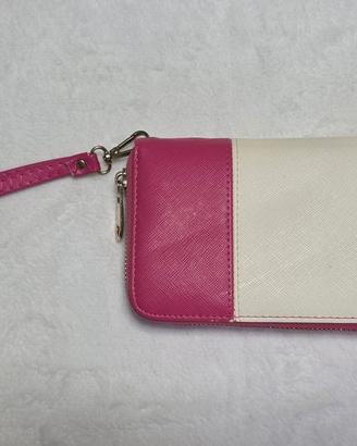 Portafogli rosa e bianco