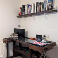 Banco da falegname restaurato in legno massello