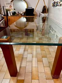 Tavolo in vetro Cattelan Italia + 6 sedie in pelle