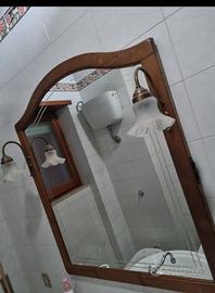 Specchio per bagno in arte povera