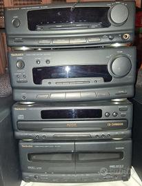 impianto hifi stereo Tecnics cd cassette radio 