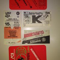 Formula Uno anni 80 biglietti gare 1982-1984