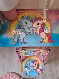 tavolino con sedia unicorno 