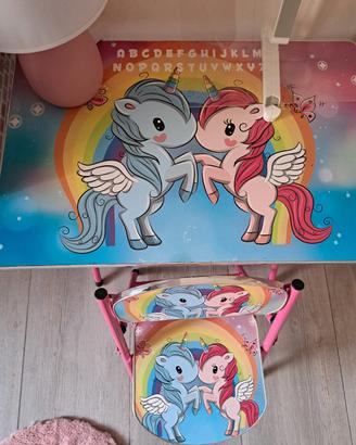 tavolino con sedia unicorno 