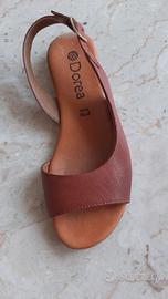 Sandali color cuoio  vera pelle n.36