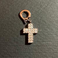Charm, ciondolo, croce, Swarovski