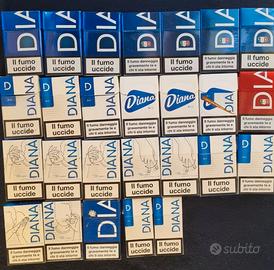 Lotto 26 Pacchetti (VUOTI) Sigarette DIANA rare