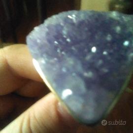 Anello acciaio inox regolabile con pietra vera..