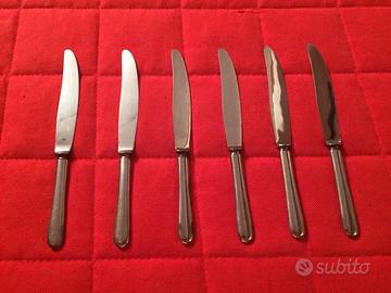 Set 6 coltelli in metallo - Cm 23 ca. - Vintage.
