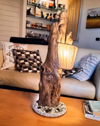 Lampada Legno Marino Led artigianale