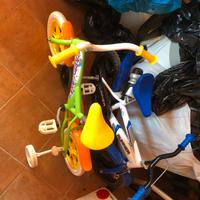 Bici 10 scatto fisso con rotelle bimbo bimba