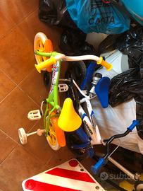 Bici 10 scatto fisso con rotelle bimbo bimba