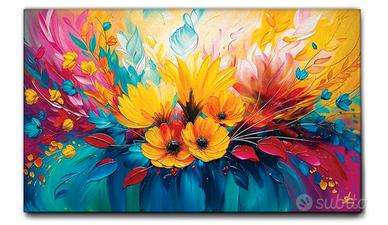 Quadro fiori multicolore 