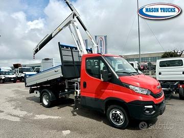 IVECO DAILY 35c120 ribaltabile + gru FERRARI, km 1