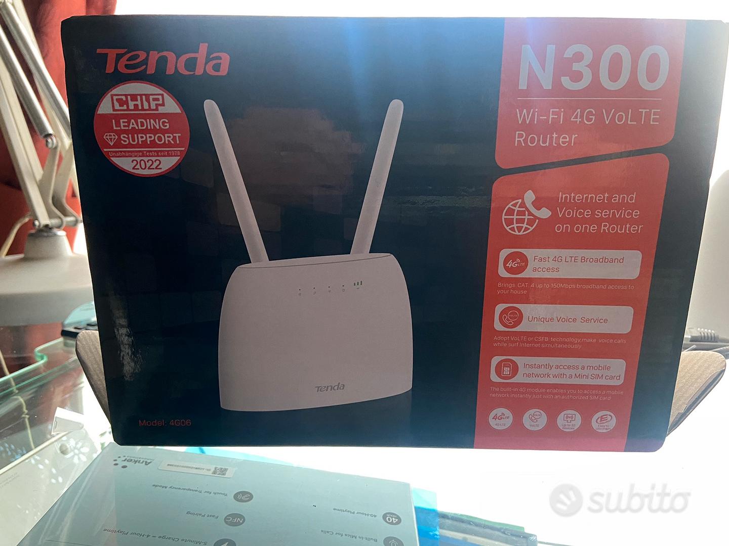 Router wifi con sim 4G internet Tenda 4G06 con antenna esterna LTE