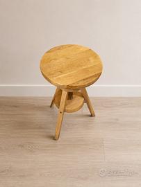 Sgabello regolabile in legno massello