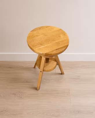 Sgabello regolabile in legno massello