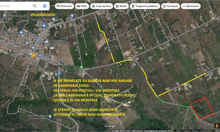 Terreno circa 33mila metri quadri,in Villasmundo