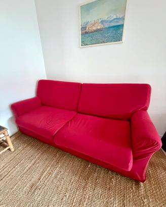 Divano tre posti bordeaux
