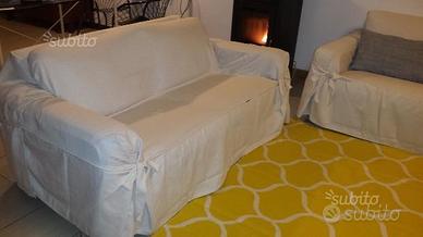 Coppia di copridivani stile shabby seminuovi
