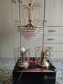 lampadario cristallo Swarovski rosa