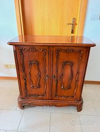 Mobile credenza classica vintage legno intarsiato