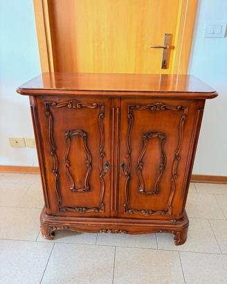 Mobile credenza classica vintage legno intarsiato