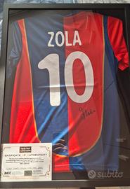 Maglia del Cagliari autografata da Gianfranco Zola