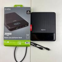 SBS Power Bank 20000mAh 100W USB-C Display 4 Porte