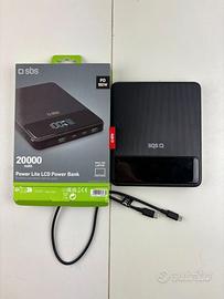 SBS Power Bank 20000mAh 100W USB-C Display 4 Porte