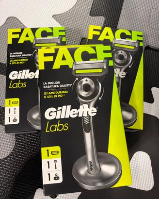 3x Rasoio Gillette Labs con support magnetico