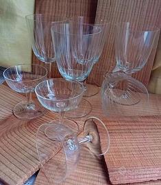 Set calici vintage   Bohemia  incisi  a mano