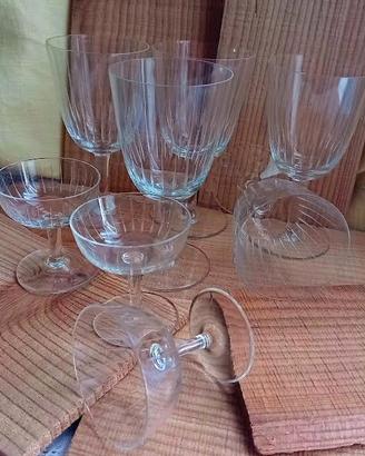 Set calici vintage   Bohemia  incisi  a mano