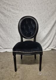 4 Sedie Dialma Brown in legno e velluto