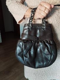 Borsa Donna vera pelle marrone vintage 