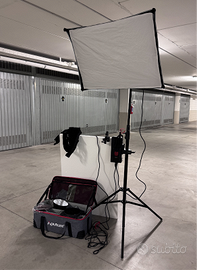 Aputure 300d II + Softbox + Stativo – Kit completo