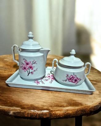 Set caffè in ceramica con motivo giapponese