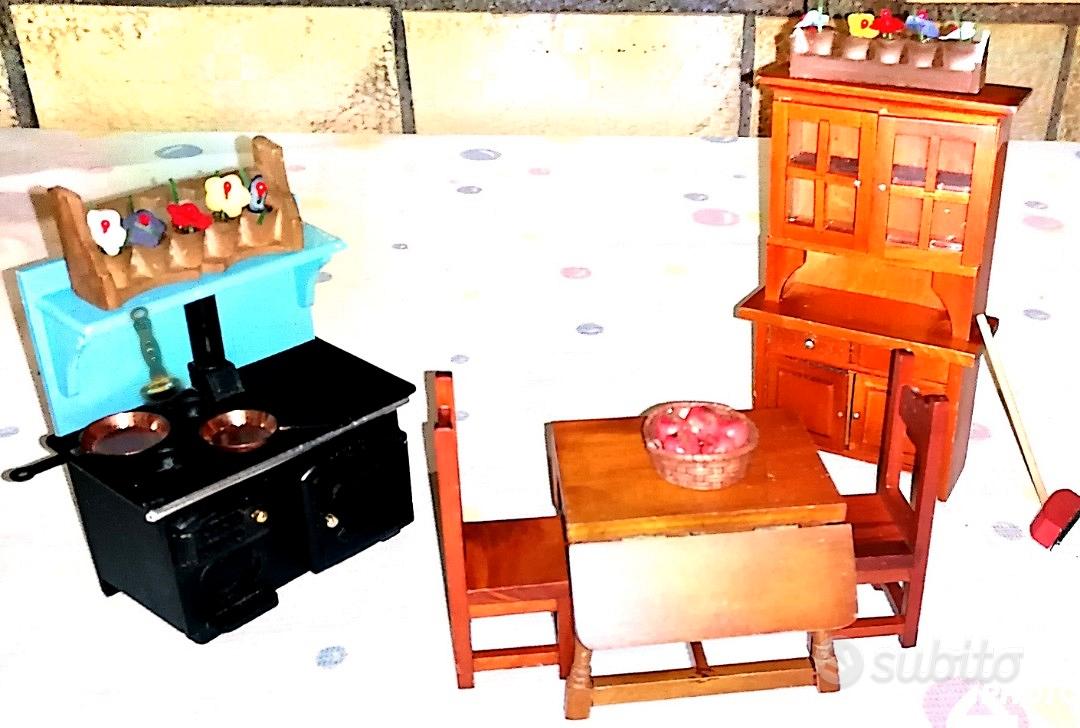 cucina-sala-da-pranzo-casa-delle-bambole-in-legno-collezionismo-in