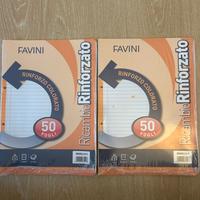2 risme da 50 fogli  Ricambio rinforzato a righe