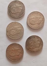 Argento Serie Monete 5 Lire Scudo Regno d'Italia 