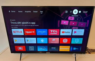 Smart tv 4K 43 Pollici TCL + soundbar e subwoofer