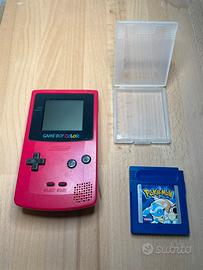 Game Boy color rosso + Pokemon Blu