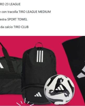 Set Sport ADIDAS (borsone+zaino+telo+palla)
