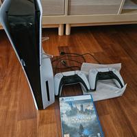 ps5 slim anno 2023 + 2 joystick + gioco