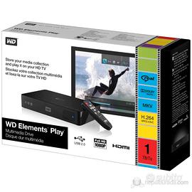 hard disk multimediale WD elements Play 1 TB