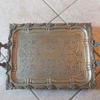 vassoio in argento indiano 
