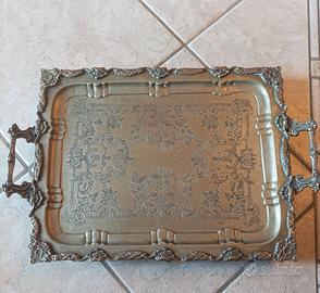 vassoio in argento indiano 