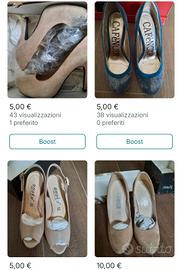 4 paia di scarpe numero 35